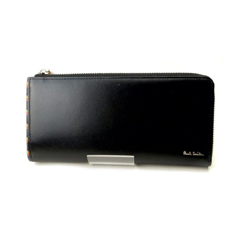 Paul Smith Bright Stripe Trim Leather Long Wallet
